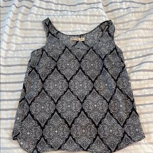 Faded Glory Black and Silver Sleeveless Tank Top